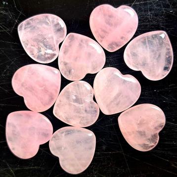 Rozekwarts hartjes edelstenen hart Roze Kwarts hartje stenen beschikbaar voor biedingen