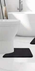 2 x anti-slip WC-mat zwart (nieuw in verpakking), Ophalen of Verzenden, Nieuw, Zwart