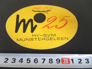 sticker Munstergeleen H.V - S.V.M. 1960 - 1985  beschikbaar voor biedingen