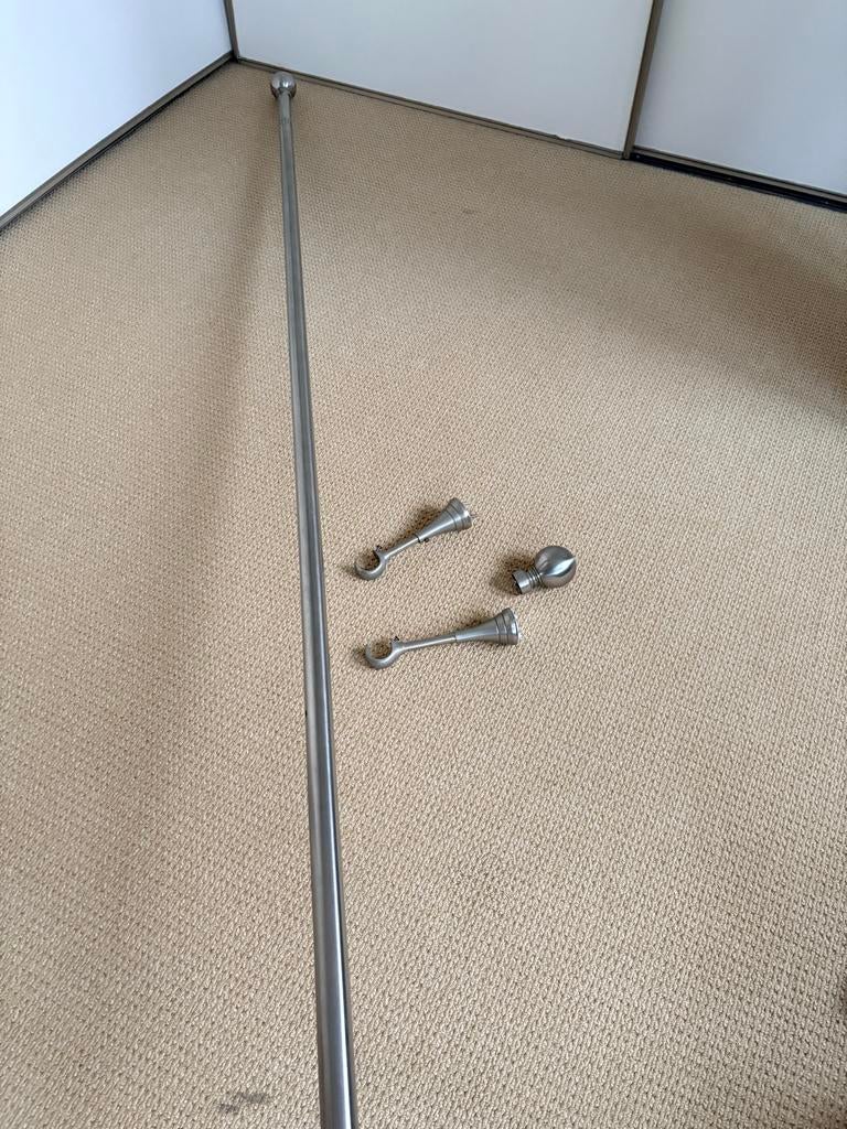 Aluminium Gordijnroede - 5 Meter Lang, Ophalen, Gebruikt, 200 cm of meer, Minder dan 100 cm