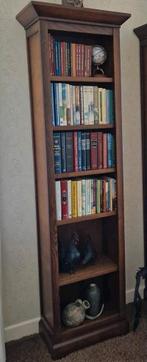 Een smalle eikenhouten boekenkast, Ophalen, Met plank(en), 200 cm of meer, Eikenhout