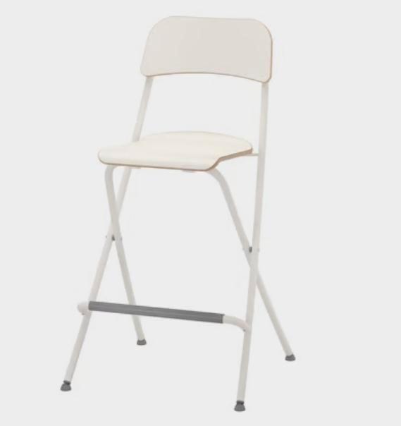 FRANKLIN barkrukken, opvouwbaar, bladhoogte wit 2, Huis en Inrichting, Barkrukken, Zo goed als nieuw, 60 tot 90 cm, Hout, 2 krukken