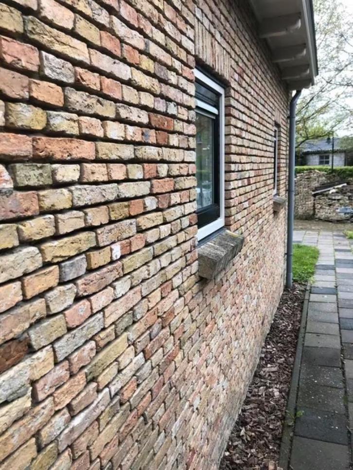 Oude Friese geeltjes drieling, genuanceerd 18x4 1000M2, Doe-het-zelf en Verbouw, Metselstenen, Gebruikt, Bakstenen, Ophalen