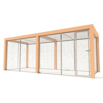 *NIEUW* Kattenren gegalvaniseerd + Douglas hout constructie beschikbaar voor biedingen