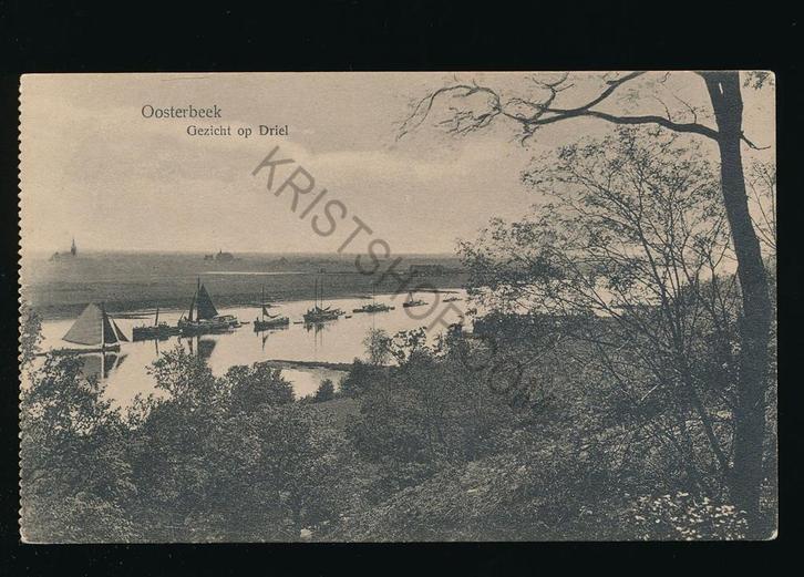 Oosterbeek - Gezicht op Driel [KRST009-2154, Verzamelen, Ansichtkaarten | Nederland, Gelopen, Gelderland, 1940 tot 1960, Verzenden
