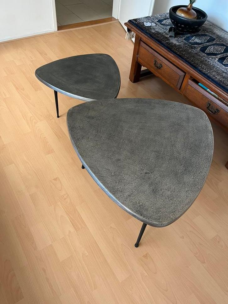 Salon/Bijzet tafeltjes, Huis en Inrichting, Tafels | Bijzettafels, Zo goed als nieuw, Rond, 45 tot 60 cm, Ophalen of Verzenden