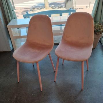 Eetkamerstoelen roze 10x