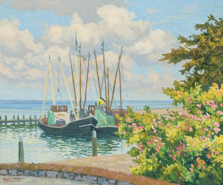 Ad Blok van der Velden (1913-1980), Terschelling, Antiek en Kunst, Kunst | Schilderijen | Klassiek, Ophalen of Verzenden