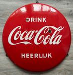 Emaille Coca Cola Bol Bord 57cm, Verzamelen, Ophalen, Gebruikt, Reclamebord