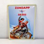 Zündapp DB 202 metalen reclamebord, Ophalen of Verzenden, Zo goed als nieuw, Reclamebord