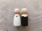 Pegdolls Bruidspaar - Handgeschilderd, Ophalen of Verzenden, Nieuw