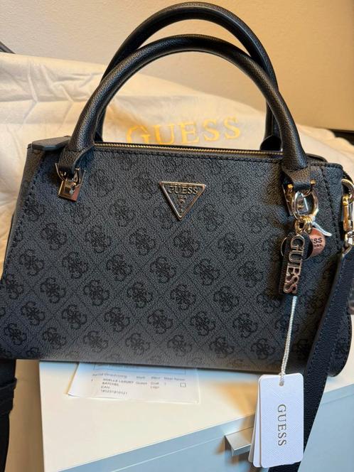 Guess tas,  Noelle Luxury Satchel, Sieraden, Tassen en Uiterlijk, Tassen | Damestassen, Nieuw, Schoudertasje, Zwart, Ophalen of Verzenden