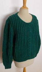Groen trachten look hand gemaakt vest/cardigan! XL, Verzenden, Zo goed als nieuw, Maat 46/48 (XL) of groter, Groen