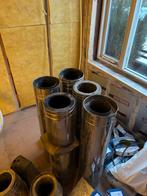 Geïsoleerde kachelpijp set met bochten en dakdoorvoer, Afvoer, Gebruikt, 6 meter of meer, Ophalen of Verzenden