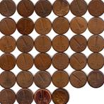 Juliana complete serie 1 cent 1950-1980 33 stuks+1948 gratis, Postzegels en Munten, Munten | Nederland, Verzenden, Koningin Juliana