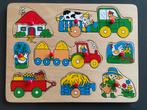 Houten puzzel legvorm boerderij, Kinderen en Baby's, Speelgoed | Kinderpuzzels, Gebruikt, Ophalen