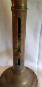 antiek koperen schuifkandelaar 22 cm, Antiek en Kunst, Verzenden, Koper of Brons