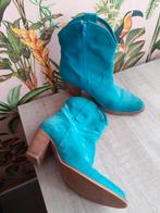 Suede fel blauwe laarzen maat 39, Ophalen of Verzenden, Gedragen, Blauw, Hoge laarzen