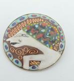 Art Deco Broche Met Emaille Indonesië, Sieraden, Tassen en Uiterlijk, Antieke sieraden, Verzenden, Overige materialen, Broche