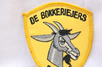 Oude stoffen badge De Bokkeriejers St. Joas mooi beschikbaar voor biedingen