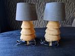 Houten tafellampen set, Ophalen, Zo goed als nieuw, Hout, Minder dan 50 cm