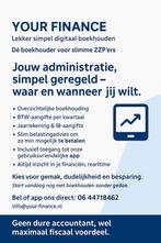 De boekhouder voor ZZP’ers! Eenvoudig boekhouden & advies., Komt aan huis, Administratie of Boekhouding