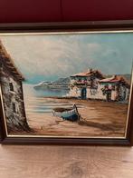 Mediterraan schilderij olieverf gesigneerd, Ophalen of Verzenden