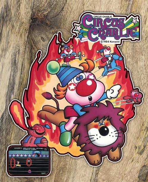 CIRCUS CHARLIE MSX Retro Konami Vinyl Sticker decal, Verzamelen, Stickers, Nieuw, Overige typen, Verzenden