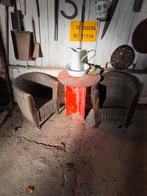 Vintage rieten kinderstoeltjes met tafeltje, Ophalen, Gebruikt