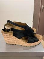 Gabor suède leren sleehak sandalen zwart maat 6,5/40, Zwart, Gabor, Gedragen, Sandalen of Muiltjes