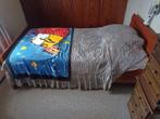 Hoog laag bed, Huis en Inrichting, Slaapkamer | Bedden, Ophalen, 90 cm, Eenpersoons, Bruin