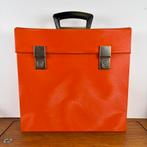 Vintage oranje Lp koffer, Verzamelen, Retro, Ophalen of Verzenden