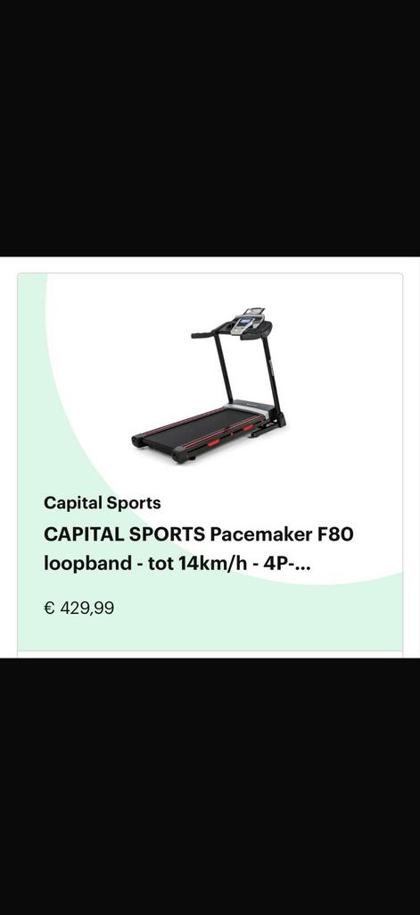 Capital Sports Pacemaker F80 Loopband, Ophalen of Verzenden, Zo goed als nieuw, Metaal, Loopband