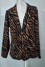 IZ NAIZ BLAZER TIJGERPRINT MAAT XXL = 44, Kleding | Dames, Verzenden, Zo goed als nieuw, Maat 42/44 (L), Bruin