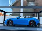 1:18 Porsche 992 Carrera 4 GTS Targa 2021 blauw Minichamps, Hobby en Vrije tijd, Modelauto's | 1:18, Minichamps, Auto, Ophalen of Verzenden