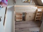 Half hoogslaper steigerhout met glijbaan, Ophalen of Verzenden, Hoogslaper