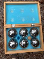 Jeu de Boules Set in Houten Kist, Drie of vier spelers, Ophalen of Verzenden, Gebruikt, Reisspel