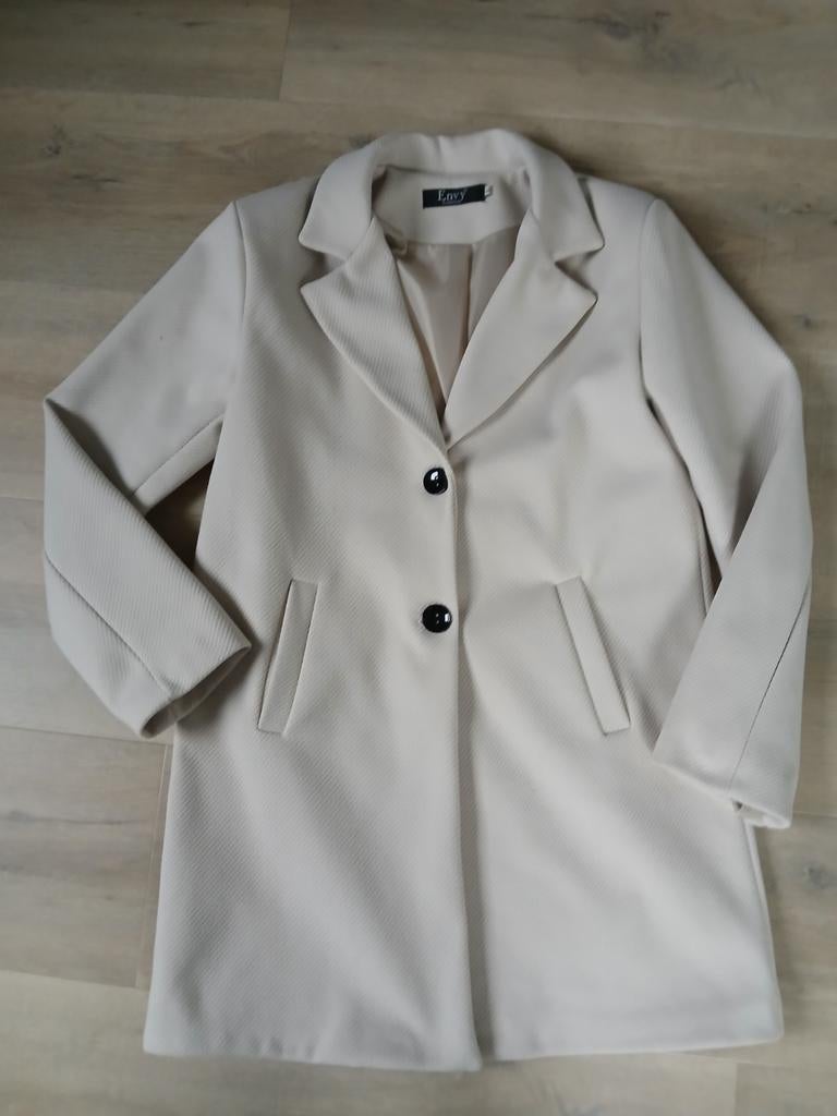 Nieuwe mantel jas (tussenjas/dunne winterjas) Envy maat L, Beige, Maat 42/44 (L), Nieuw, Ophalen of Verzenden