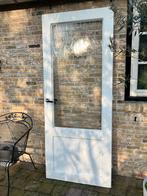 Witte binnendeur met glas, 201x82 cm, Ophalen, Gebruikt, 80 tot 100 cm, Binnendeur