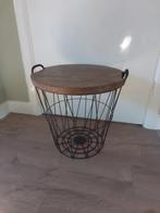 Leuke Bijzettafel Hout/Metaal 43cm/46cm/30cm, Minder dan 45 cm, Minder dan 55 cm, Rond, Nieuw