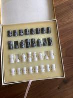 Vintage marmer schaakspel compleet met schaakstukken, Ophalen of Verzenden
