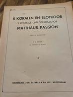 5 koralen en slotkoor mattheus passion, Orgel, Gebruikt, Klassiek, Ophalen of Verzenden