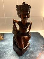 Art Deco Balinees houtsnijwerk Danser, Antiek en Kunst, Ophalen