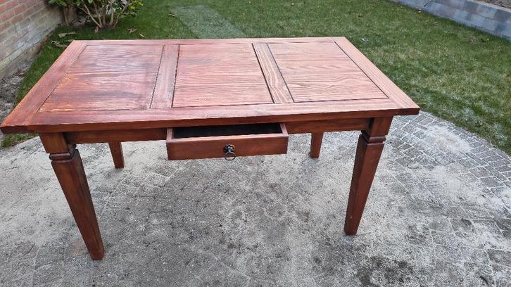 Eetkamertafel, Huis en Inrichting, Tafels | Eettafels, Gebruikt, 50 tot 100 cm, 100 tot 150 cm, Vier personen, Rechthoekig, Grenenhout