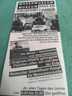Checkpoint charlie, Tickets en Kaartjes, Trein, Bus en Vliegtuig, Eén persoon, Bus, Metro of Tram, Buitenland, Algemeen kaartje