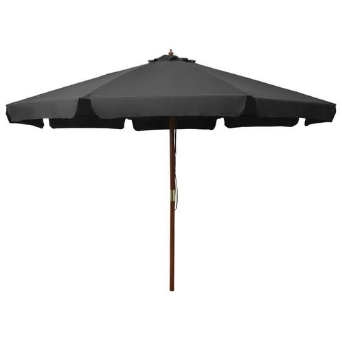 Parasol met houten paal 330 cm antraciet gratis bezorgd, Tuin en Terras, Parasols, Ophalen of Verzenden