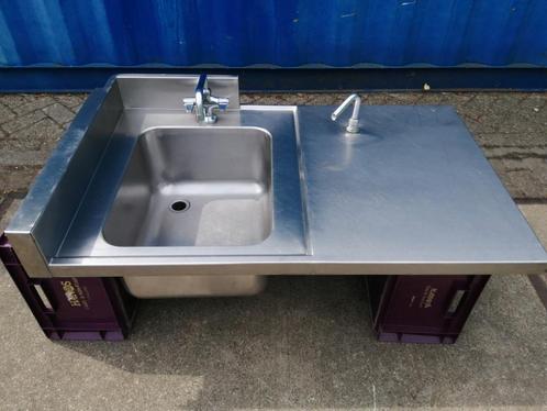 RVS losse spoelbak / werkblad keuken element+ T&S mengkraan, Huis en Inrichting, Keuken | Keukenelementen, Zo goed als nieuw, Minder dan 100 cm
