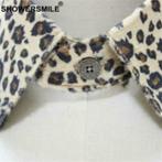 Tijgerprint blouse kraagje one size, Maat 38/40 (M), Bruin, Nieuw, Ophalen of Verzenden