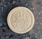 5 cent Nederland 1908 Wilhelmina  Zeer Fraai, zilver, Ophalen of Verzenden, Koningin Wilhelmina, Zilver