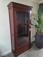 Te koop vitrinekast., Huis en Inrichting, Kasten | Vitrinekasten, Gebruikt, Koloniaal, Teakhout, 150 tot 200 cm